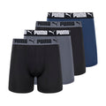 Puma Men's 4 Pack Active Stretch Boxer Briefs, Blue/Black/Gray, Small 🍁 All In One Marketplace Canada
