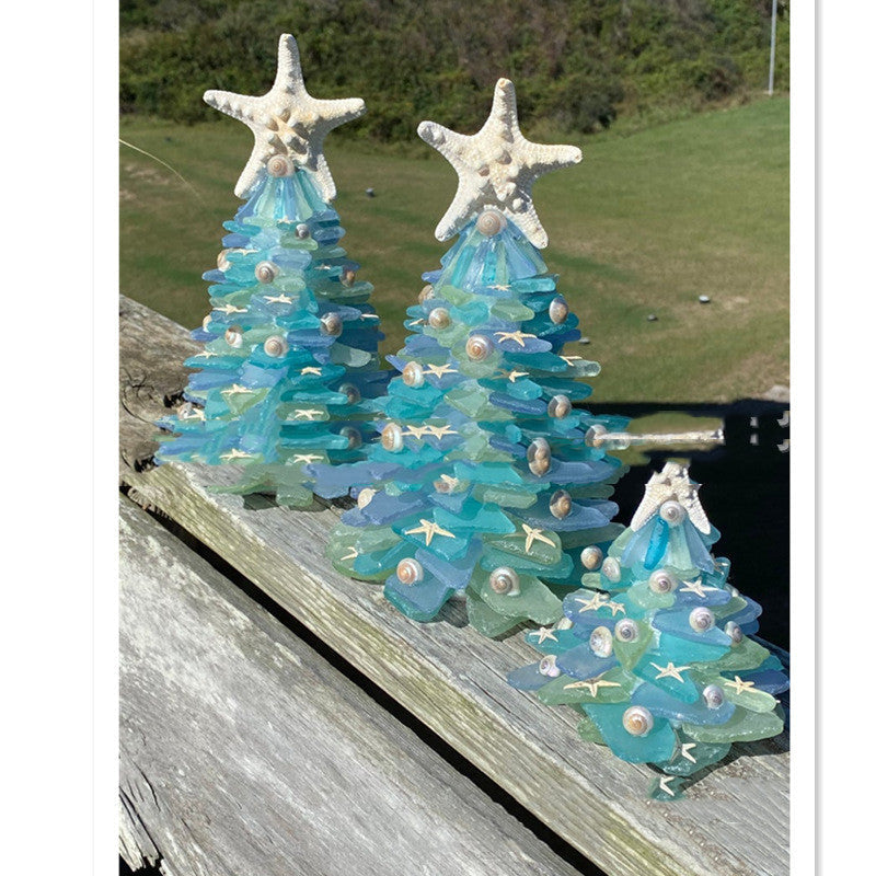 Blue Christmas Tree - DIY Holiday Tabletop Decoration