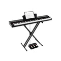 88-Key Keyboard Piano Set with Adjustable Stand-Black