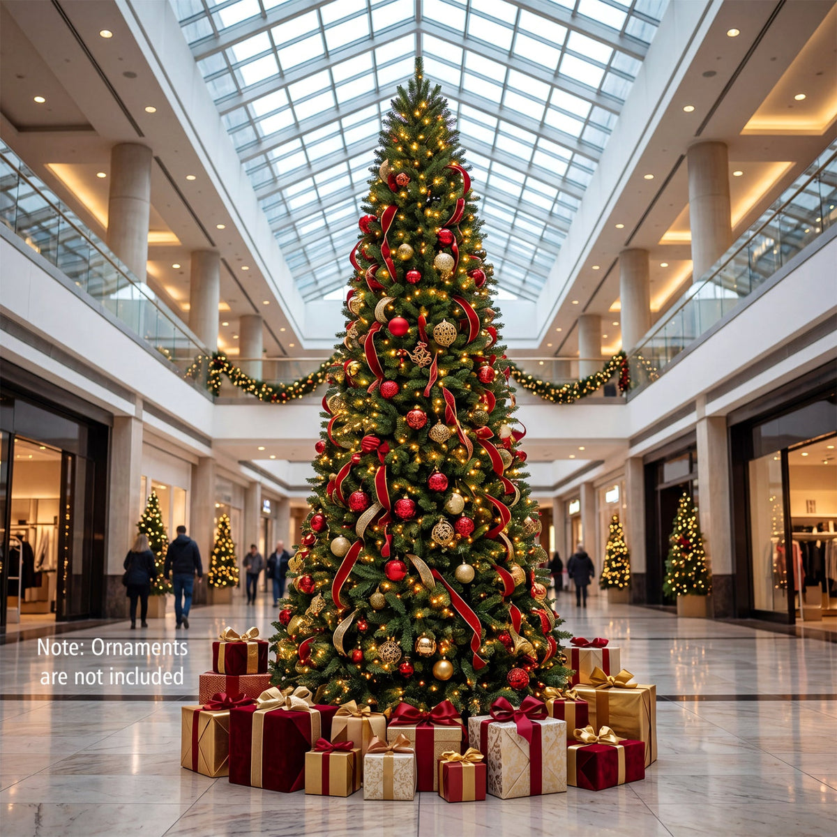9 FT Pencil Alpine Christmas Tree, 3 FT Wide, 1345 Tips, 550 Dual Colour LEDs and 9 Modes