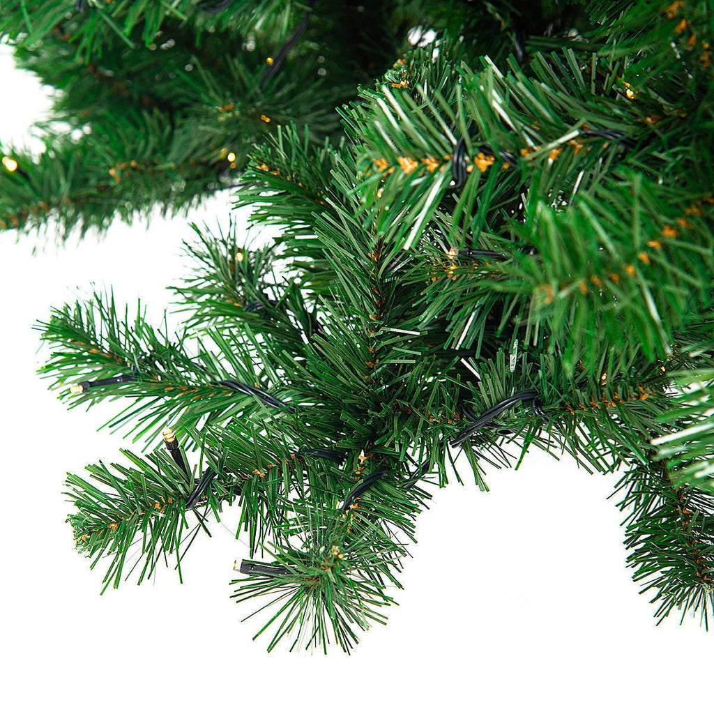 9 FT Pre-Lit Artificial Christmas Tree with 2028 PVC Tips and 700 Warm White LED Lights