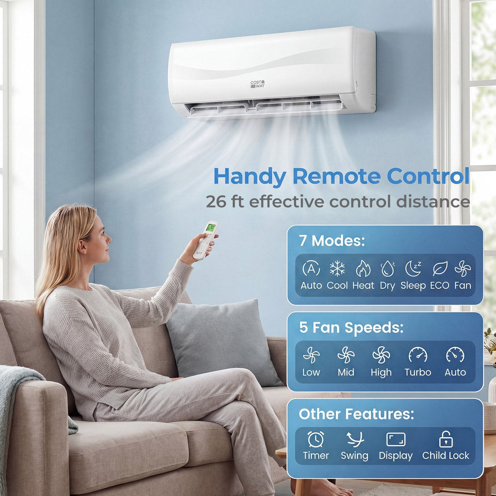 Blast Series 9100 BTU 19 SEER2 208-230V Mini Split Air Conditioner with Heat Pump