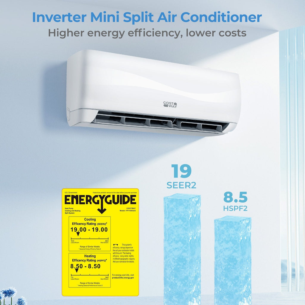 Blast Series 9100 BTU 19 SEER2 208-230V Mini Split Air Conditioner with Heat Pump