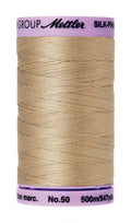 Mettler  Silk-Finish 50wt Solid Cotton Thread 547yd/500M Straw