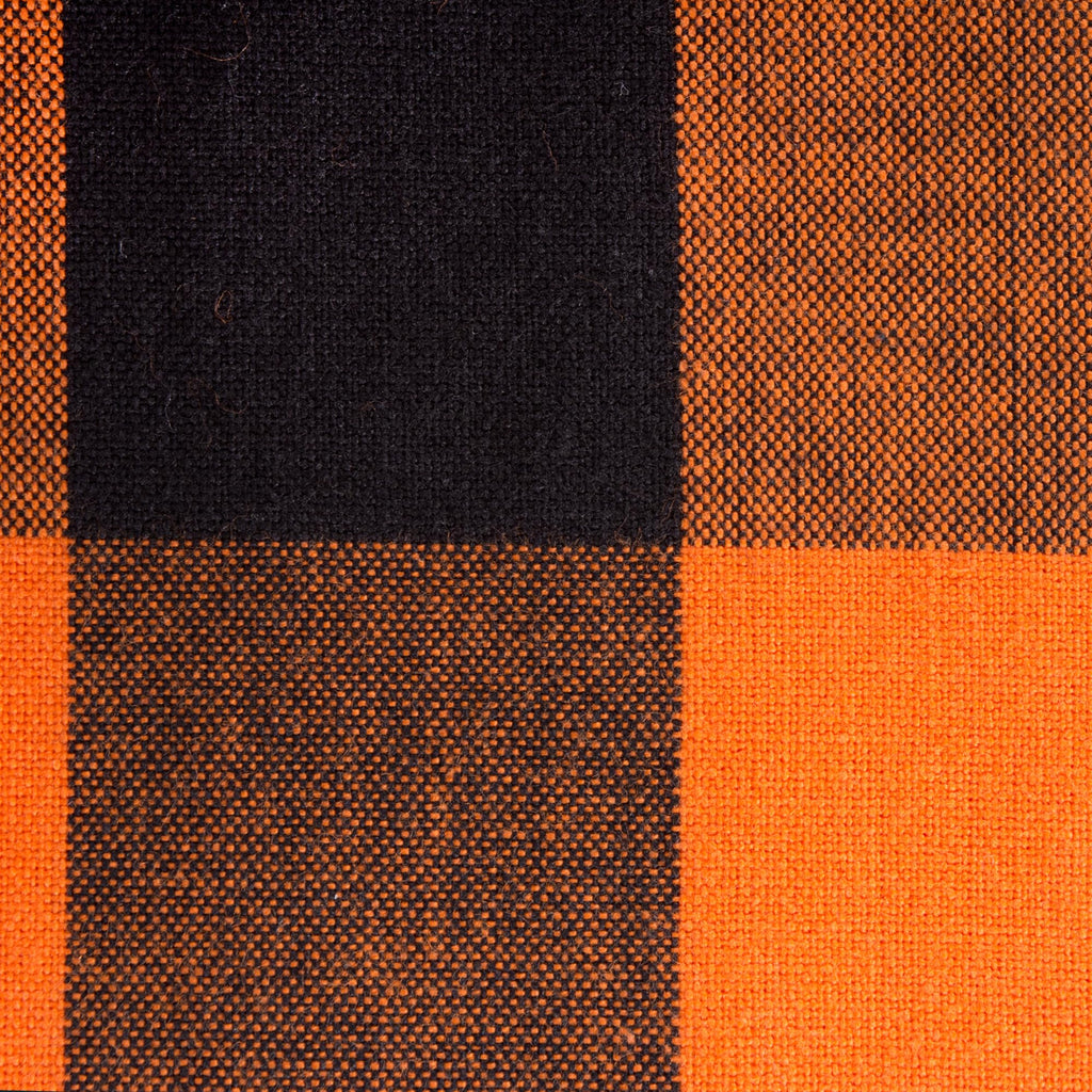 DII 100-Percent Cotton, Machine Washable, Dinner, Halloween Table Runner 14x108", Orange and Black Buffalo Check