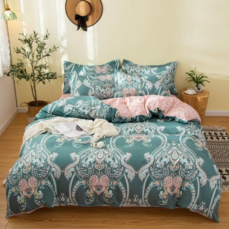 Floral Cotton Duvet Cover Set