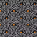 Michael Davis - Midnight Hauntings - Dark Gray Pumpkin Damask - 96485-998