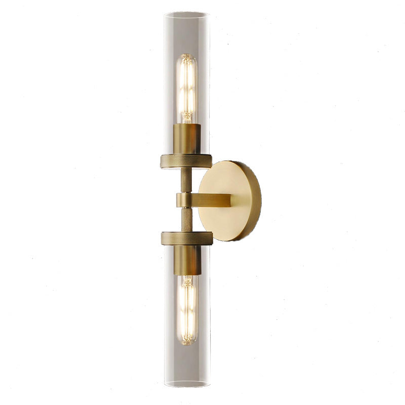 All Copper Knurled American Retro Wall Lamp