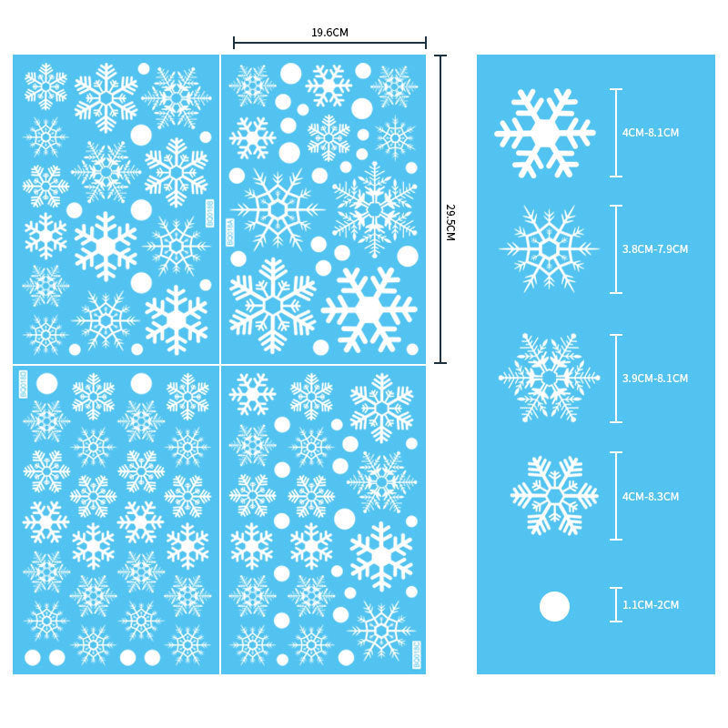 Christmas Decorations Glass Electrostatic Stickers