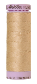 Mettler Silk-finish 50wt Solid Cotton Thread 164yd/150m Oat Straw