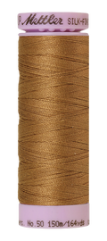 Mettler Silk-finish 50wt Solid Cotton Thread 164yd/150m Dark Tan
