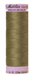 Mettler Silk-finish 50wt Solid Cotton Thread 164yd/150m Olive Drab