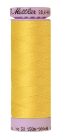 Mettler Silk-finish 50wt Solid Cotton Thread 164yd/150m Vibrant Yellow