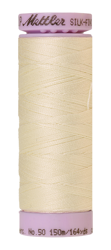 Mettler Silk-Finish - Antique White - 50wt Solid Cotton Thread 164yd/150m