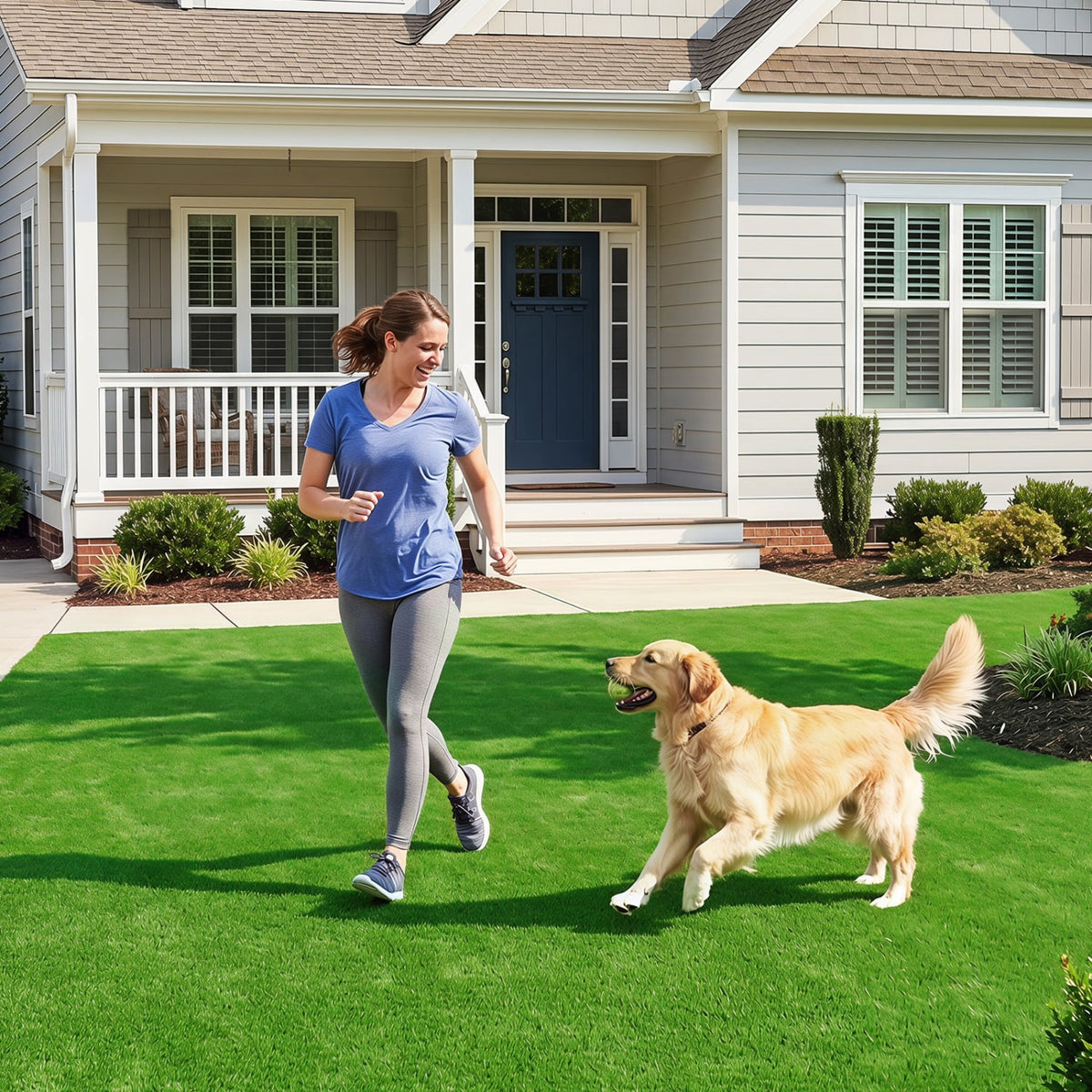 Artificial Turf Rug with Low 0.3 inch Pile Height-M