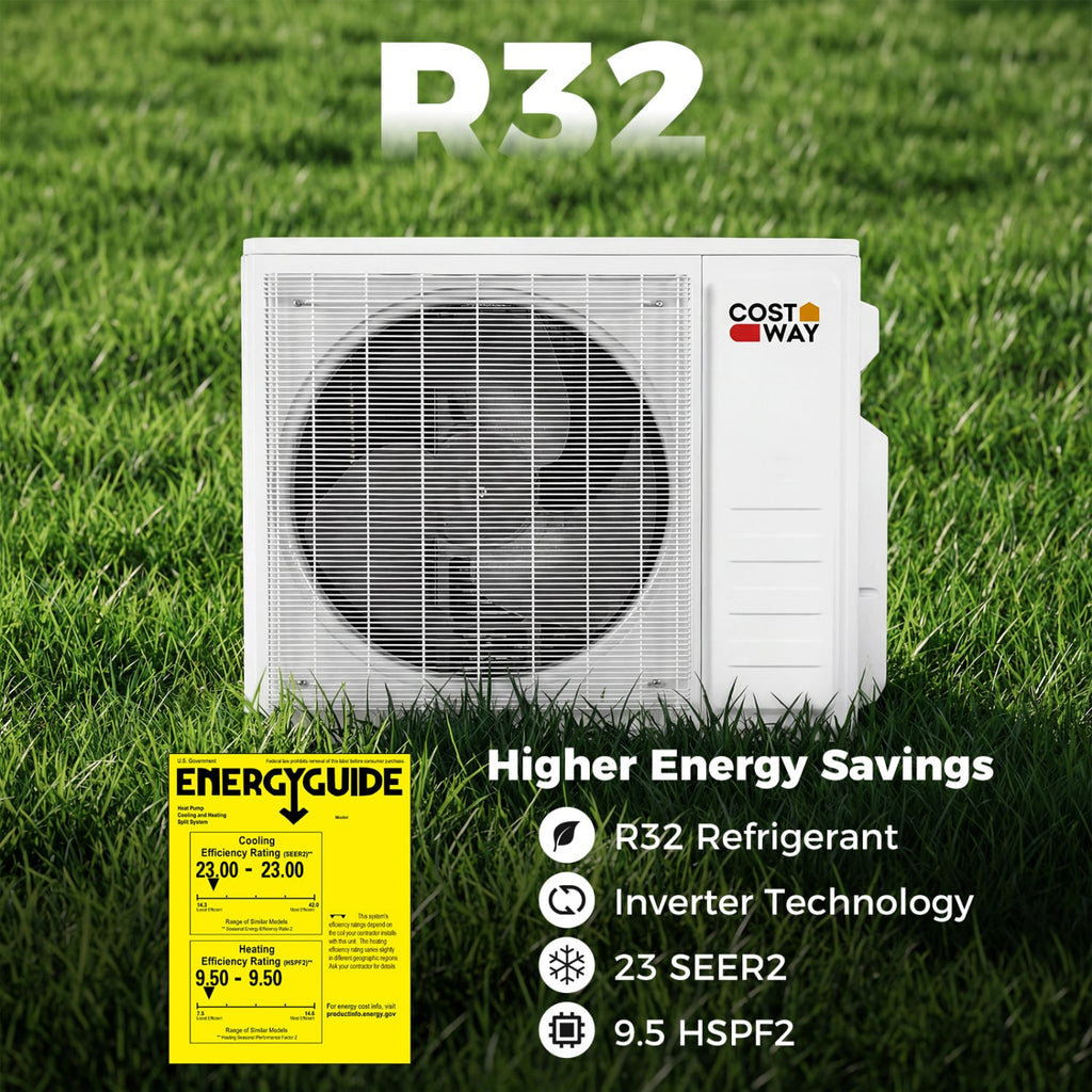Blast Pro 20,000 BTU 2 Zone Mini Split Heat Pump, 23 SEER2, 9K + 9K