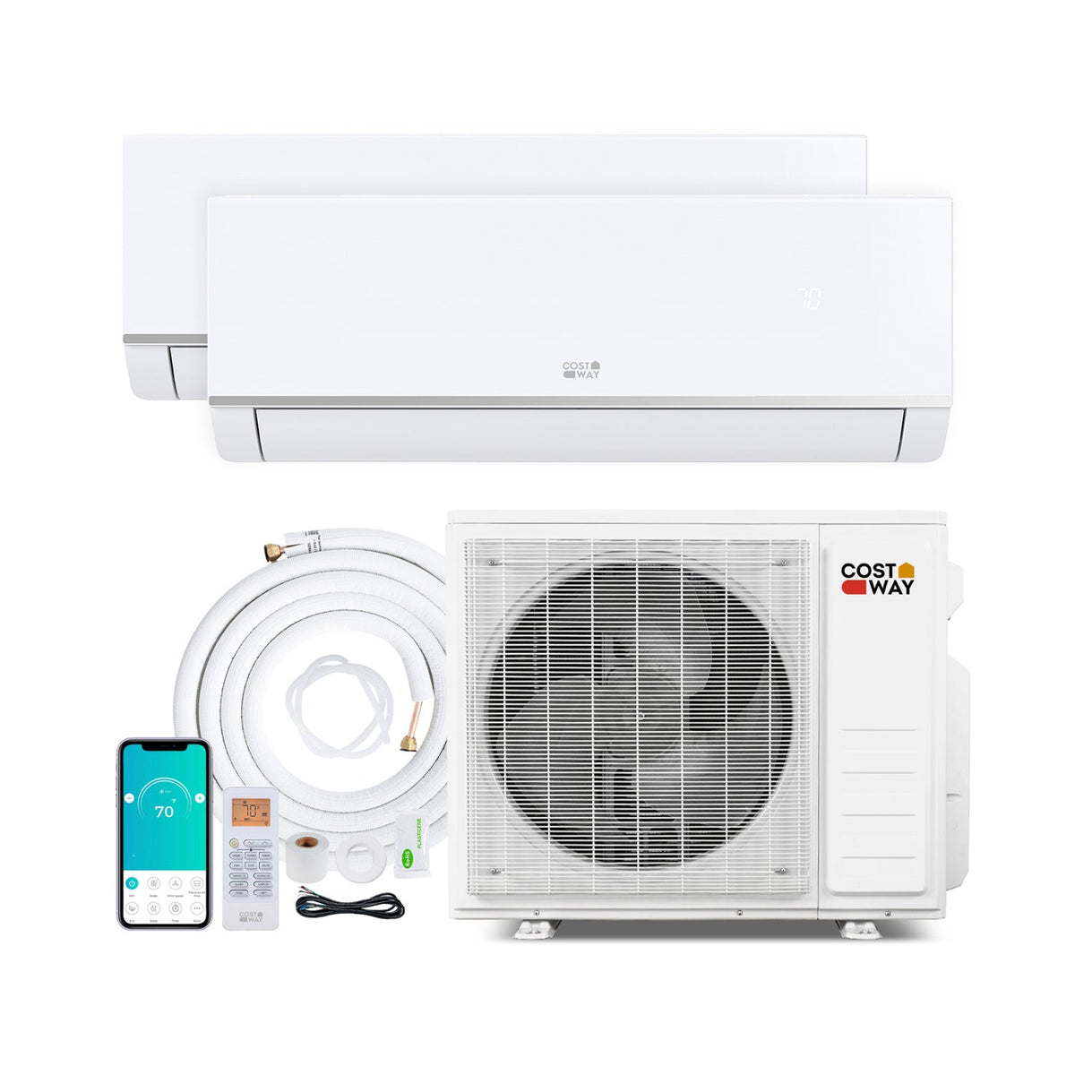Blast Pro 28,000 BTU 2 Zone Mini Split Heat Pump, 20 SEER2, 9K + 9K