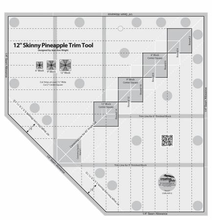 Creative Grids 12" Skinny Pineapple Trim Tool