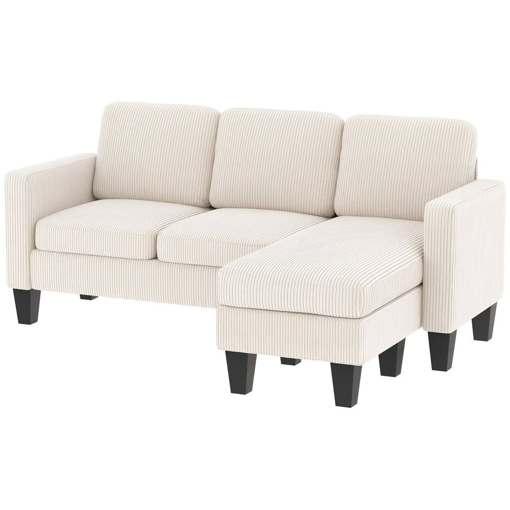 Sectional Sofa, L Shaped Couch, with Changeable Chaise or Ottoman, Dark Grey
