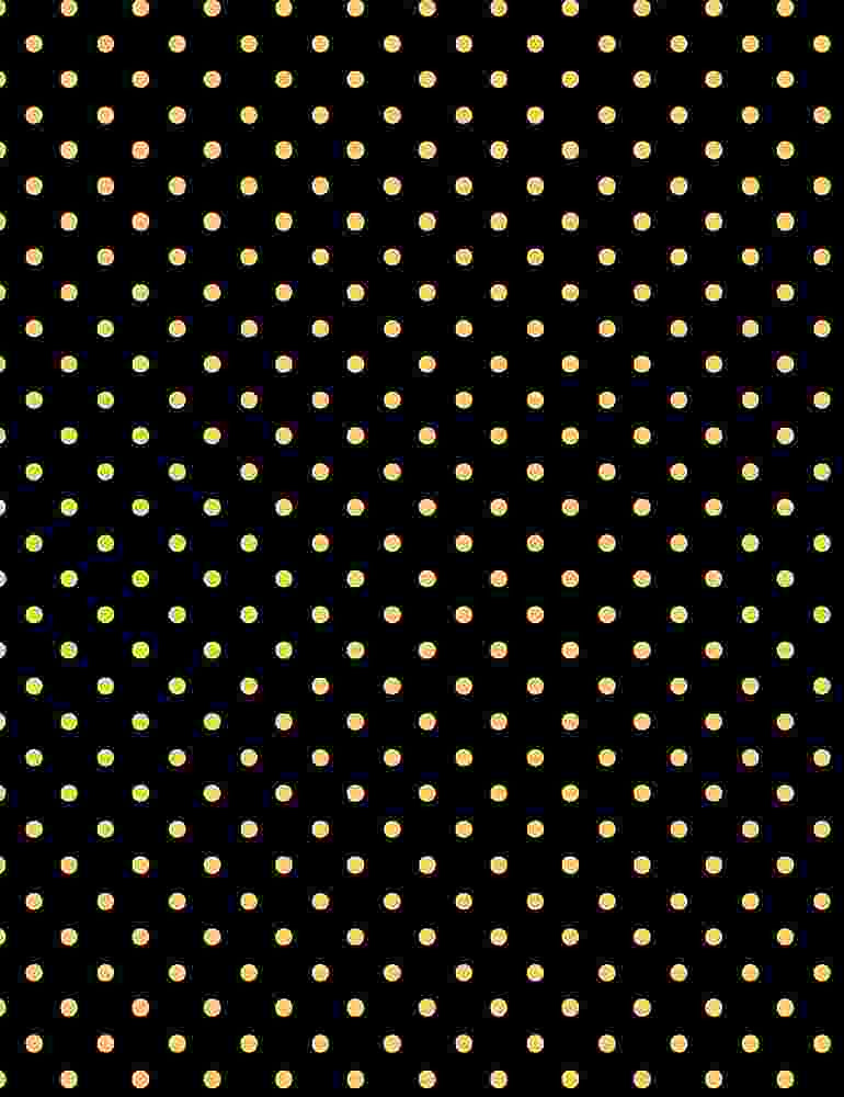 Basic Pin Dots - Black and Yellow Polka Dot