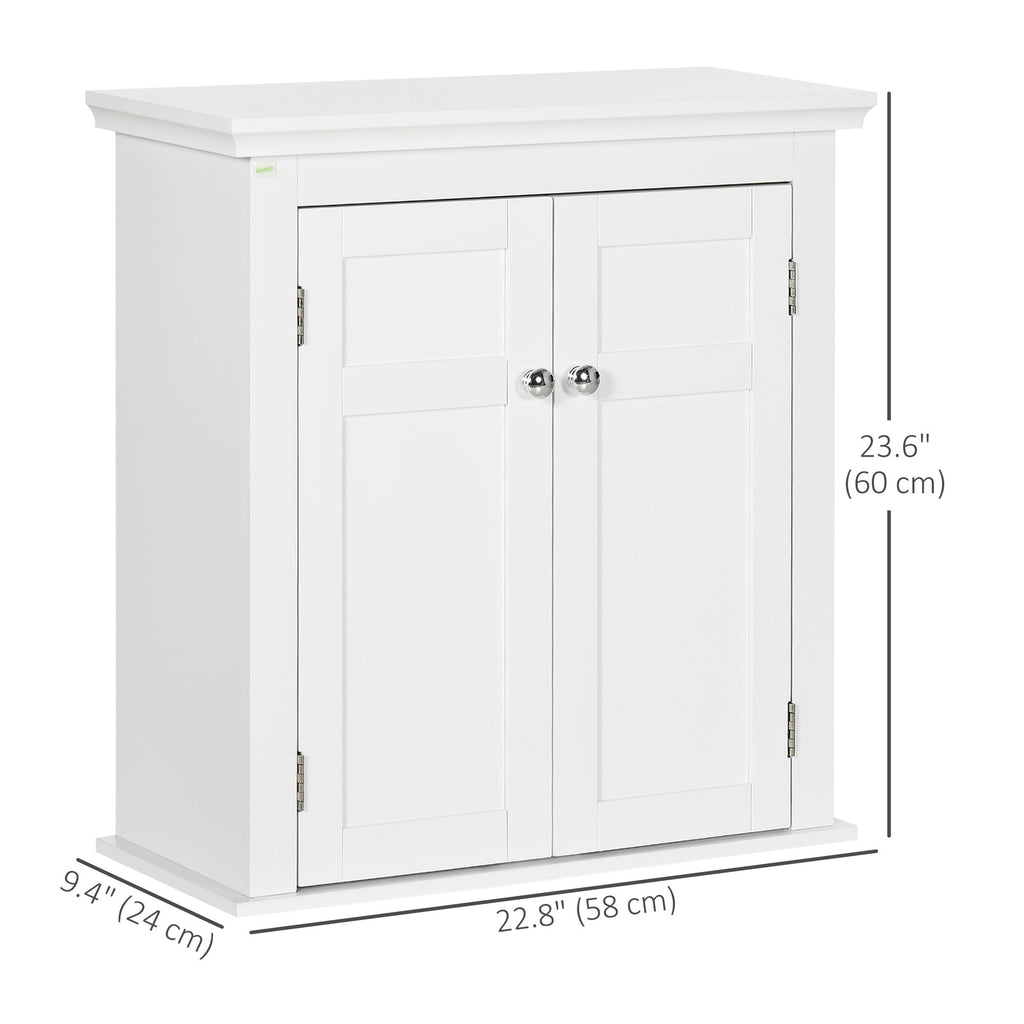 Bathroom Cabinet, Medicine Cabinet, Over Toilet Storage Cabinet with Adjustable Shelves for Entryway, White