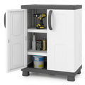Freestanding Buffet Cabinet Sideboard with 2 Doors and Adjustable Shelves for Kitchen and Garage-Gray