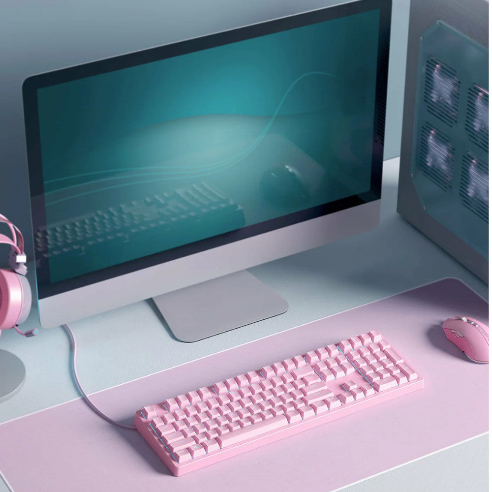 AUKEY G15 Mechanical Gaming Keyboard RGB Pink