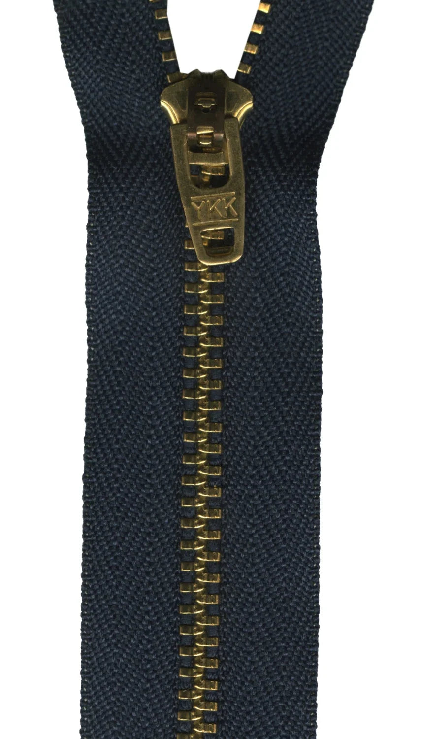 9" Metal Jean Zipper  - Navy