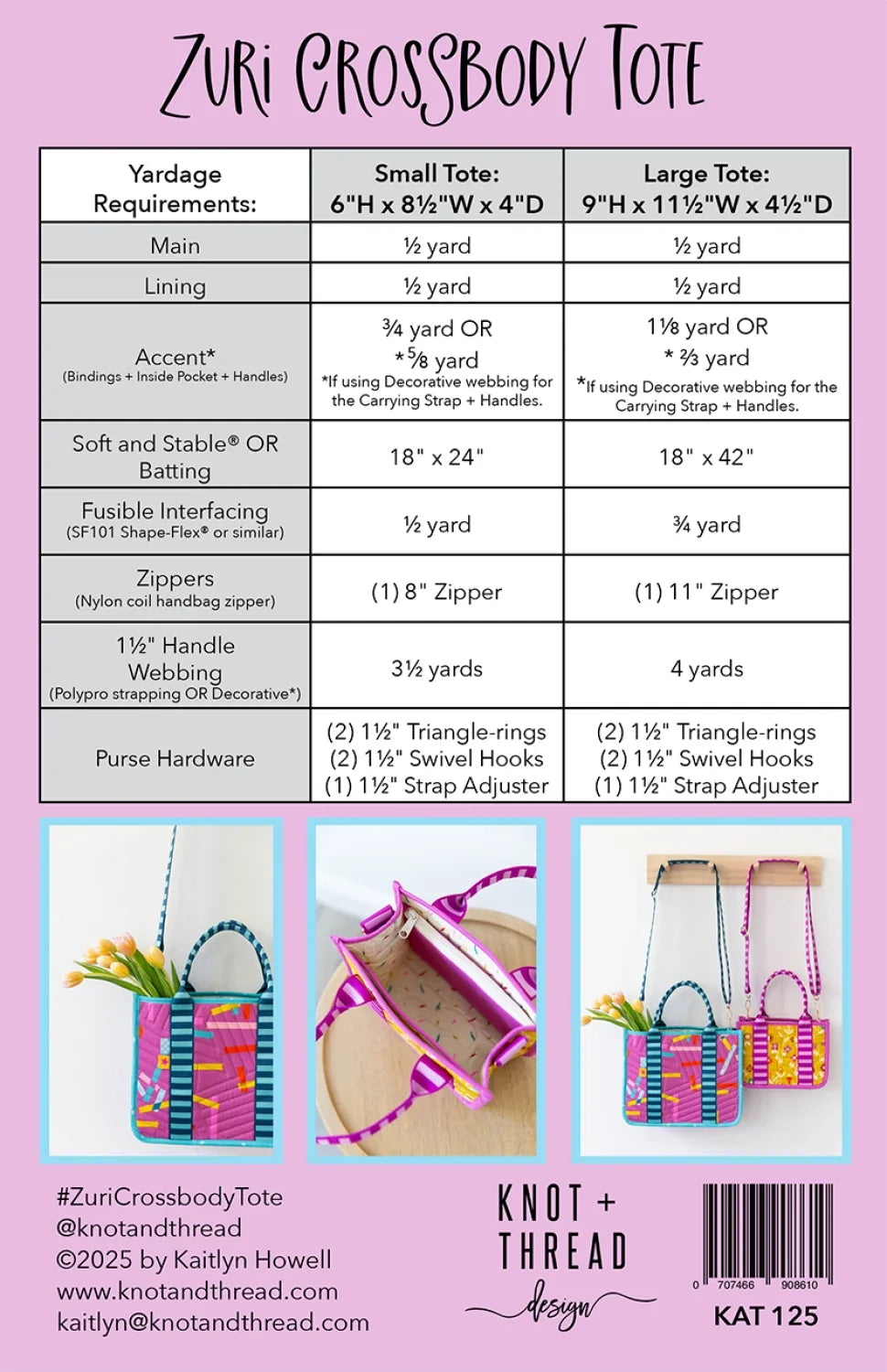 Knot and Thread Design - Zuri Crossbody Tote