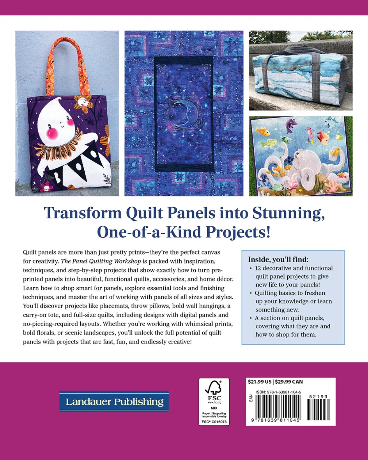 The Panel Quilting Workshop Book