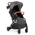 Lightweight Baby Stroller Compact Travel Stroller with One-Hand Folding-Gray