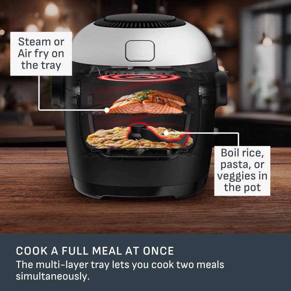 T-FAL MY740CQ0 ActiFry Multicooker & Air Fryer with Automatic Stirring Paddle 6L - Blemished package with full warranty