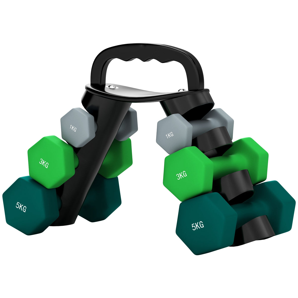 40 LBS Hex Dumbbell Set with Vertical Rack, Adjustable Dumbbells, Hand Weights for Home Gym Strength Training, Green