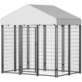 Outdoor Dog Kennel with Waterproof UV-Resistant Cover, 6 x 4 x 6 ft