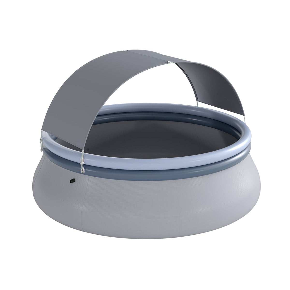 Outdoor Inflatable Pool with Sunshade Canopy-M