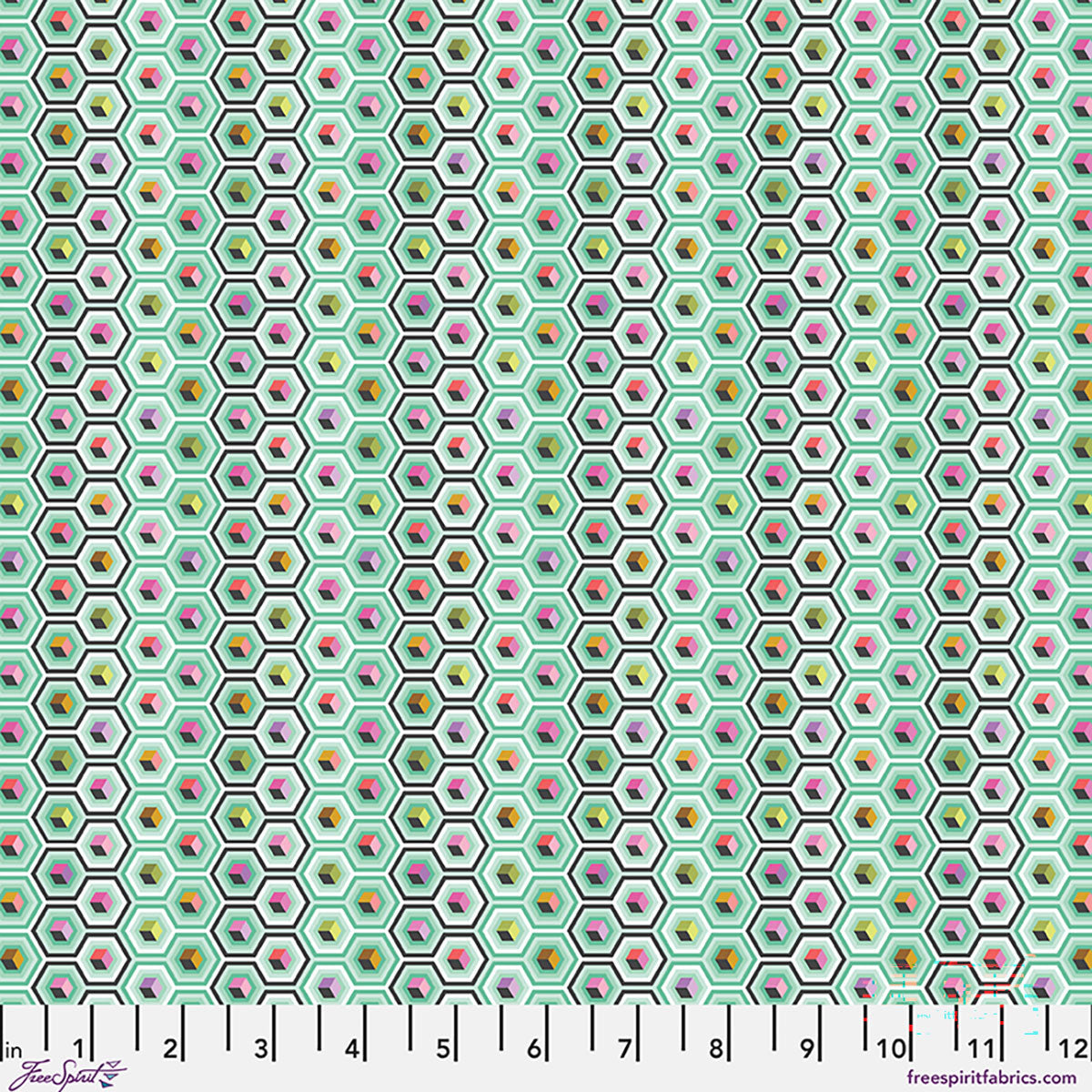 Tula Pink - Prince Charming  Déjà Vu -  Hex Box - Sweet Mint - PWTP280.SWEETMINT