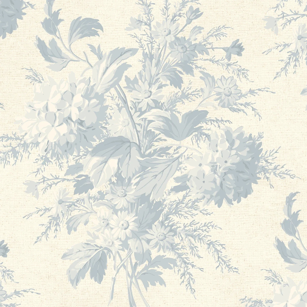 Franklin House - Blue Bouquet - 108in wideback - QB541547D-BLUE