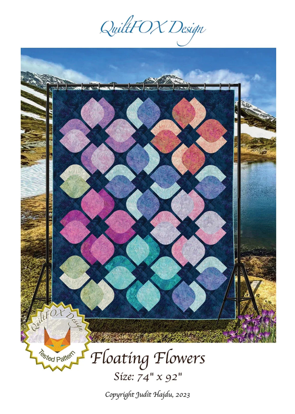 Quilt Fox - Floating Flowers - Stonehenge - Quilt Pattern