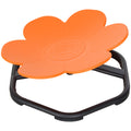 Flower-Shaped Kids Swivel Chair, Non-Slip Sensory Spinning Chair for Physical Coordination Training, Orange