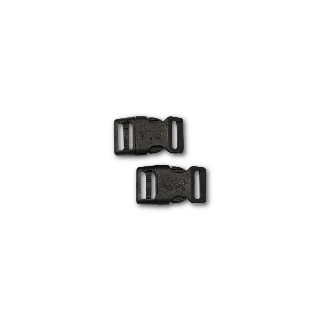 Sallie Tomato Side-Release Buckle 1" Black Plastic 2pk
