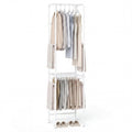 Slim Coat Rack Freestanding Garment Organizer with 8 Hanging Rods