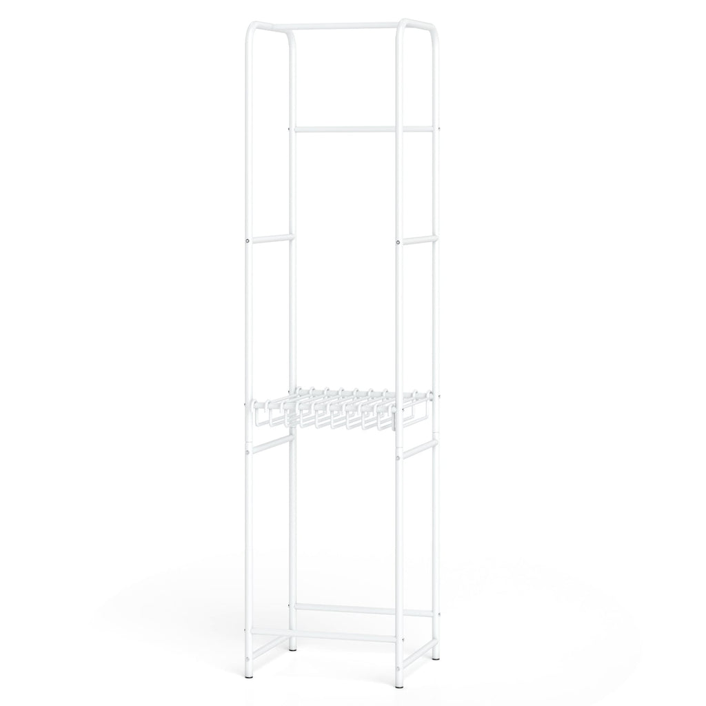 Slim Coat Rack Freestanding Garment Organizer with 8 Hanging Rods