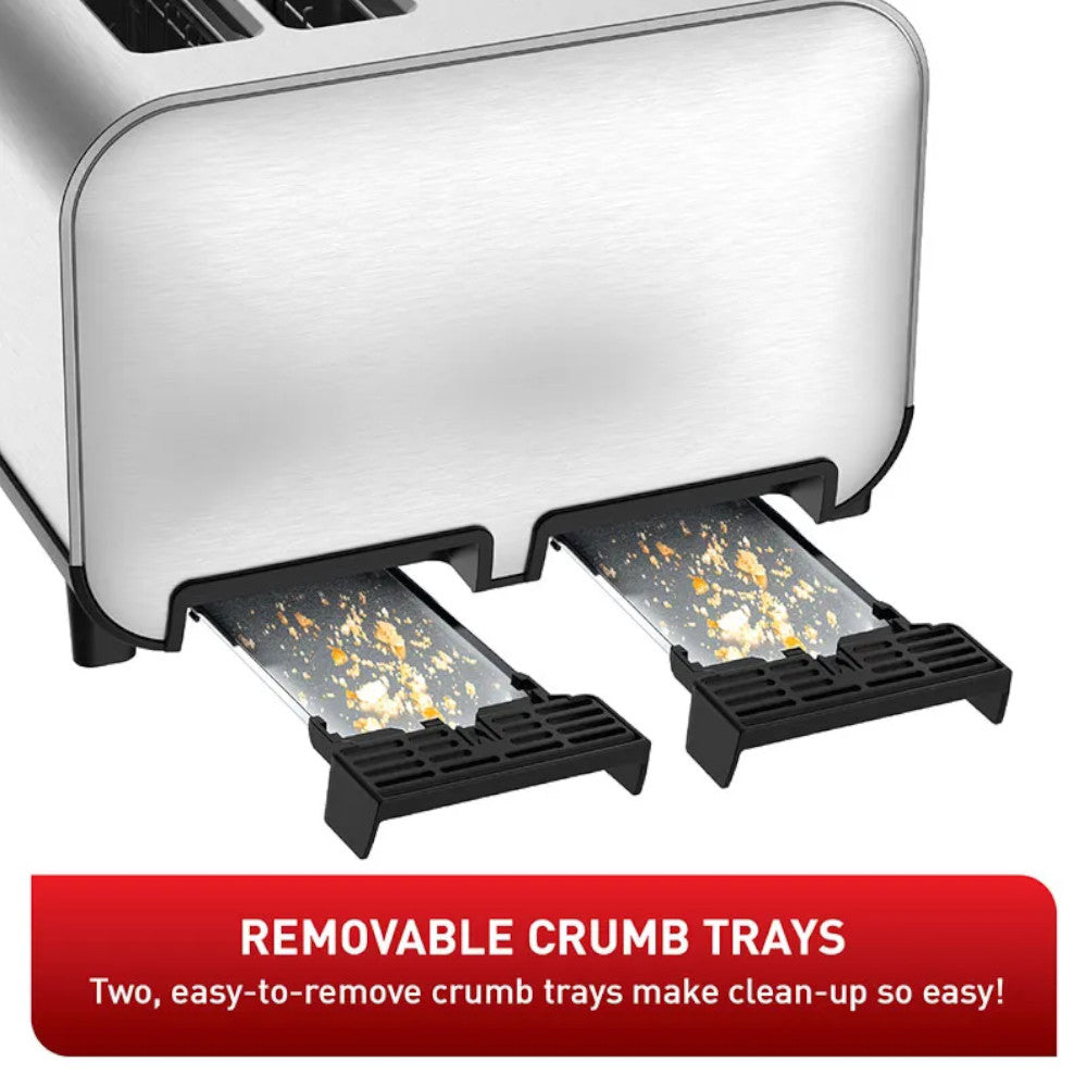 T-FAL TF684D50 Element Stainless Steel 4 Slice Toaster