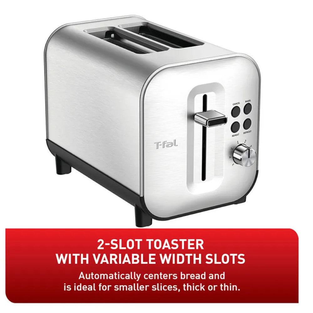 T-FAL TT682D50 Element Stainless Steel 2 Slice Toaster