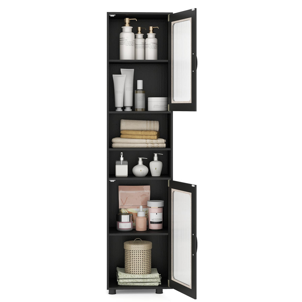 Tall Bathroom Storage Cabinet 67 Inches Freestanding Storage Organizer-Black