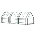 Portable Mini Greenhouse Tunnel Growing Tent Plants Flower Warm House w/ Zippered Roll-up Doors, Clear