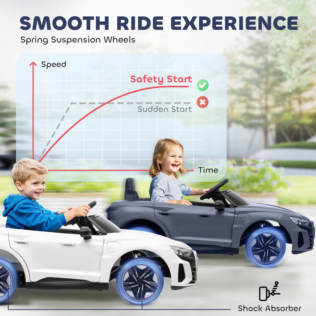 Ride-On Toy On Car with Remote Control, 12V 3.1 MPH Electric Ride for Kids w/ Suspension System, Horn Honking, Black