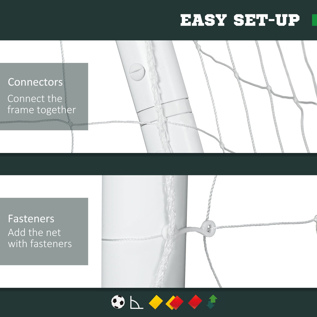 9.8 x 6.6ft Soccer Goal, Portable Soccer Practice Net with PE Net for Backyard, Garden, Park, Beach