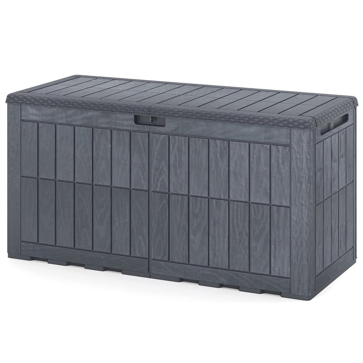 Waterproof Lockable Outdoor Deck Box for Tools Cushions Pool-Gray