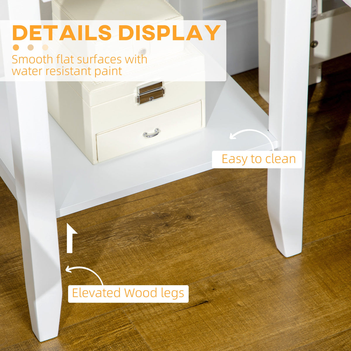 Side Table Set of 2, End Tables with Drawer and Bottom Shelf, 2-tier Nightstand for Bedroom, Living Room, Black